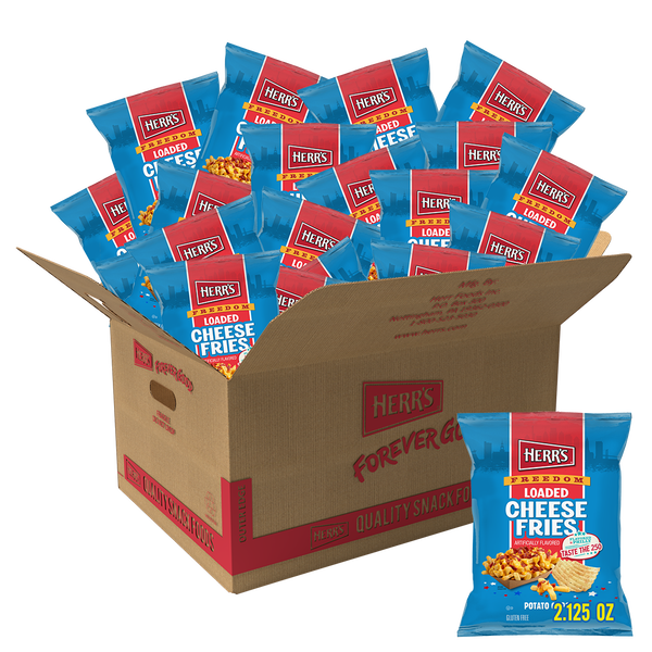 Flavored By Philly Freedom Loaded Cheese Fries Ripple Chips 2.125oz 24ct