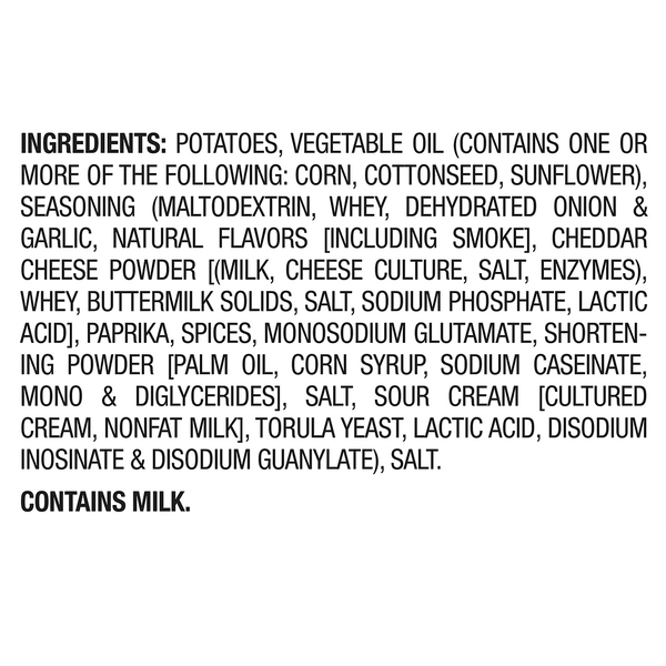 Flavored By Philly Freedom Loaded Cheese Fries Ripple Chips ingredients