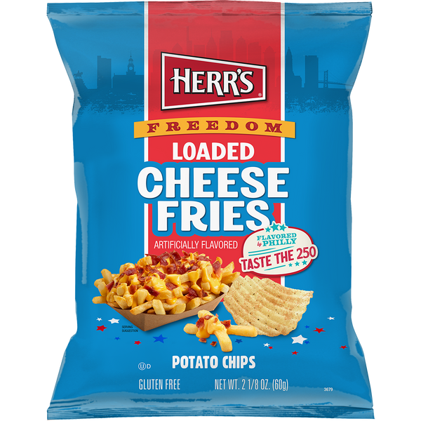 Flavored By Philly Freedom Loaded Cheese Fries Ripple Chips 2.125oz