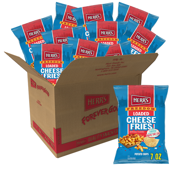 Flavored By Philly Freedom Loaded Cheese Fries Ripple Chips 7oz 12ct