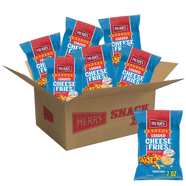 Flavored By Philly Freedom Loaded Cheese Fries Ripple Chips 7oz 6ct