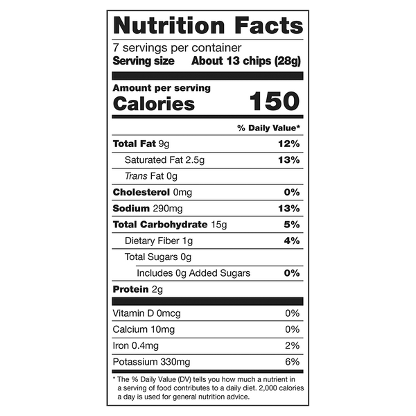 Flavored By Philly Freedom Loaded Cheese Fries Ripple Chips 7oz nutrition