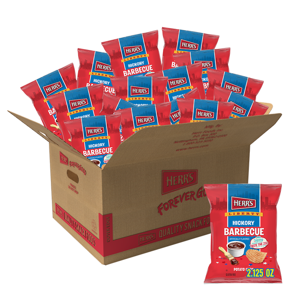 Flavored By Philly Liberty Hickory BBQ Ripple Chips 2.125oz 24ct