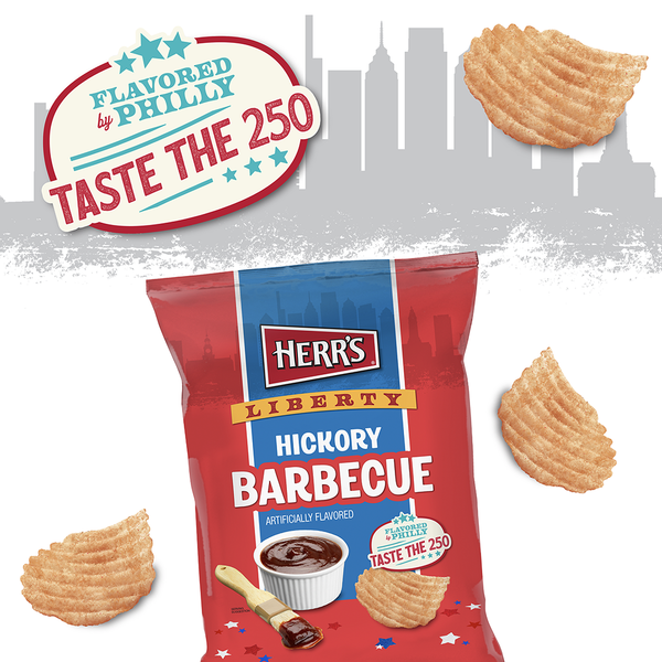 Flavored By Philly Liberty Hickory BBQ Ripple Chips flavor