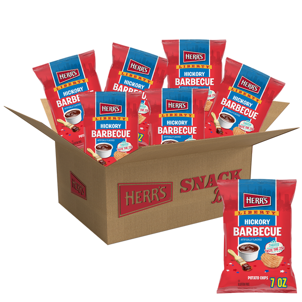 Flavored By Philly Liberty Hickory BBQ Ripple Chips 7oz 6ct