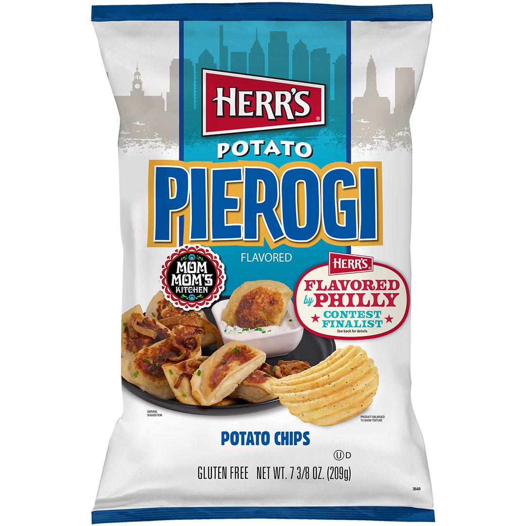 Flavored By Philly Potato Pierogi Chips Mom Mom's Kitchen Herr's