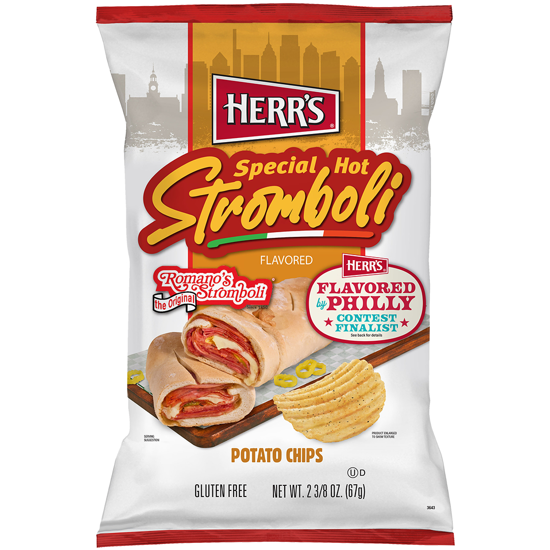 Flavored By Philly Special Hot Stromboli Chips Romano's Herr's