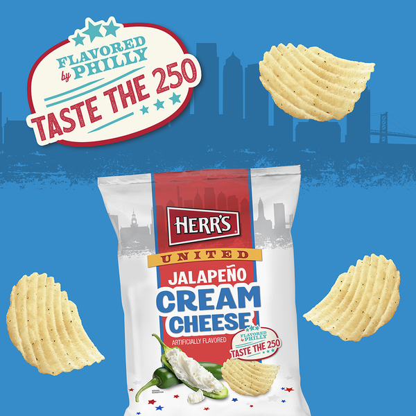 Flavored By Philly United Jalapeno Cream Cheese Ripple Chips flavor