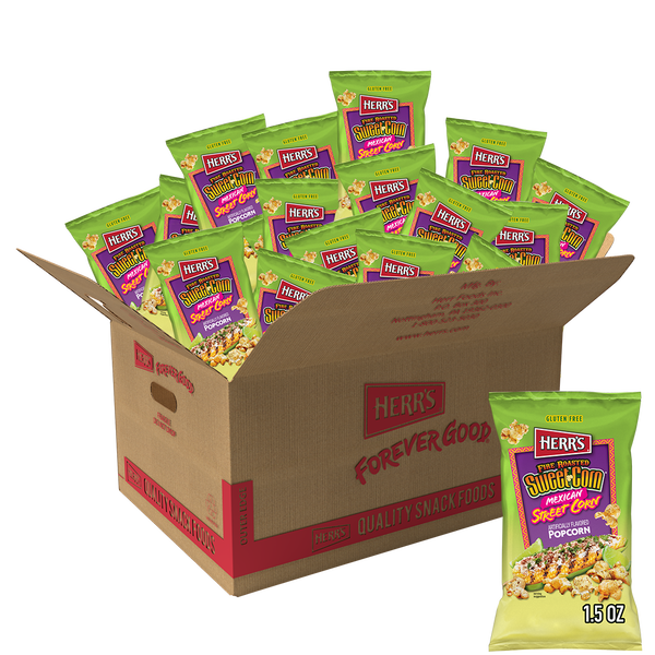 Herr's Fire Roasted Sweet Corn Mexican Street Corn Popcorn 1.5oz bag 16ct case