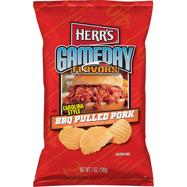 Herr's Gameday BBQ Pulled Pork Potato Chips 7 Oz.