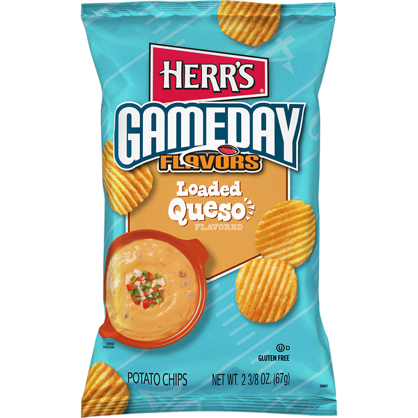 Herr's GameDay Flavors Loaded Queso Potato Chips 2.375oz bag