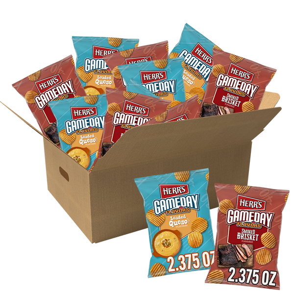 Herr's Gameday Flavors Potato Chips Variety Pack 2.375oz 12ct