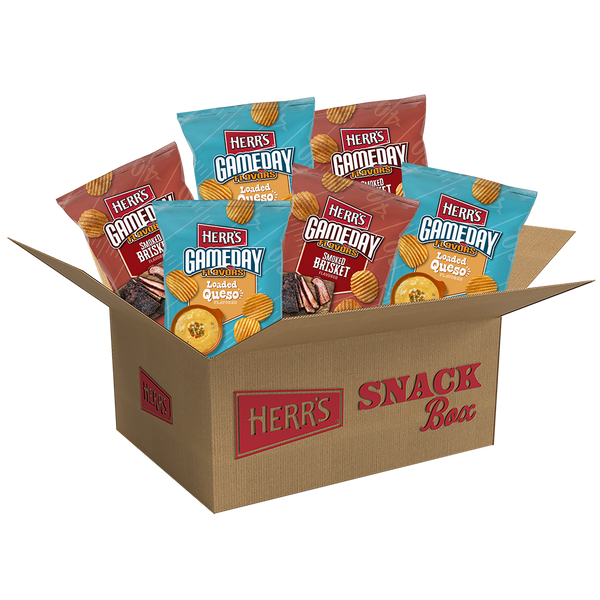 Herr's Gameday Flavors Potato Chips Variety Pack 7oz 6ct