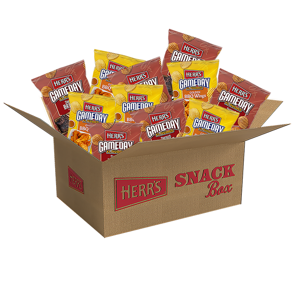 Herr's Gameday Flavors smoked Brisket and Golden BBQ Wings Potato Chips 12ct Variety Pack  2.375oz