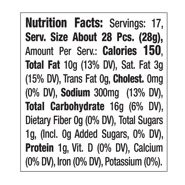 Herr's Cheese Ball Barrel 17 Oz. nutrition