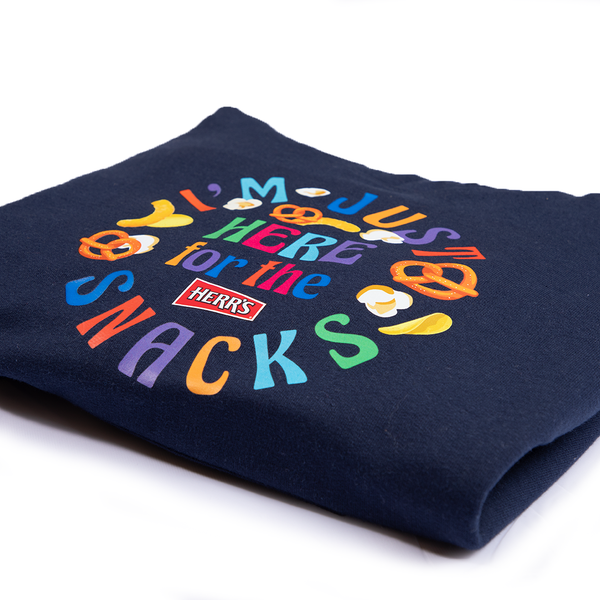 Herr's Kids "I'm Just Here For The Snacks" Navy Hoodie