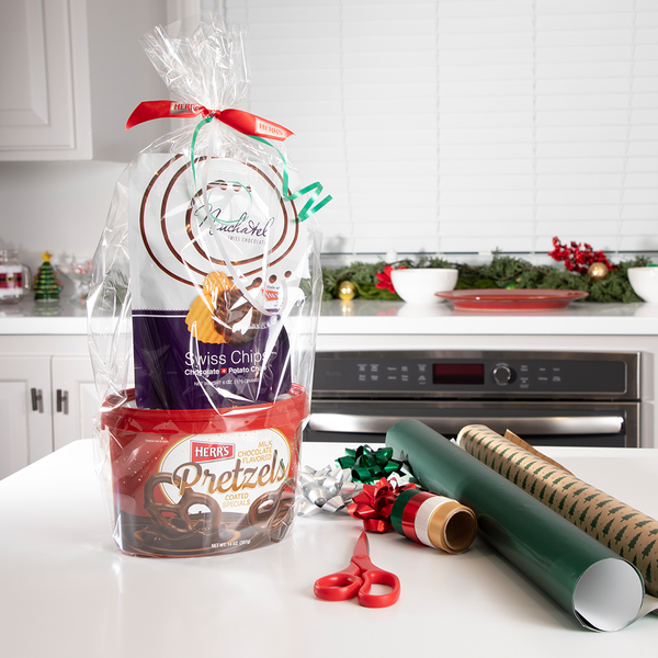 Holiday Duo Chocolate Covered Pretzels and Neuchatel Chocolate Covered Chips