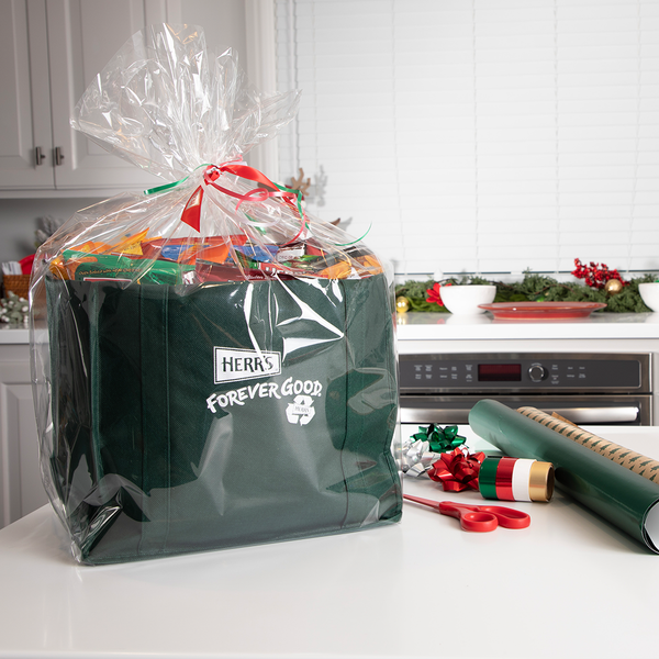 Herr's Recyclable Tote with Assorted Snacks - Green