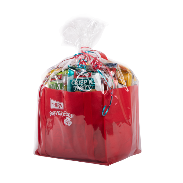 Herr's Recyclable Tote with Assorted Snacks - Red