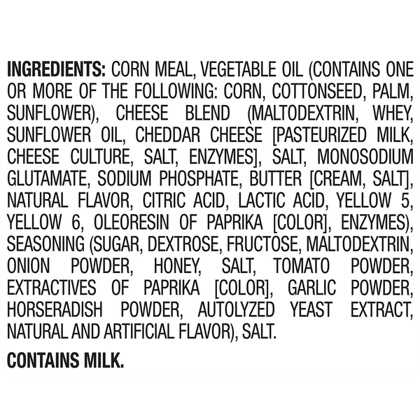 Herr's Honey Cheese Curls ingredients