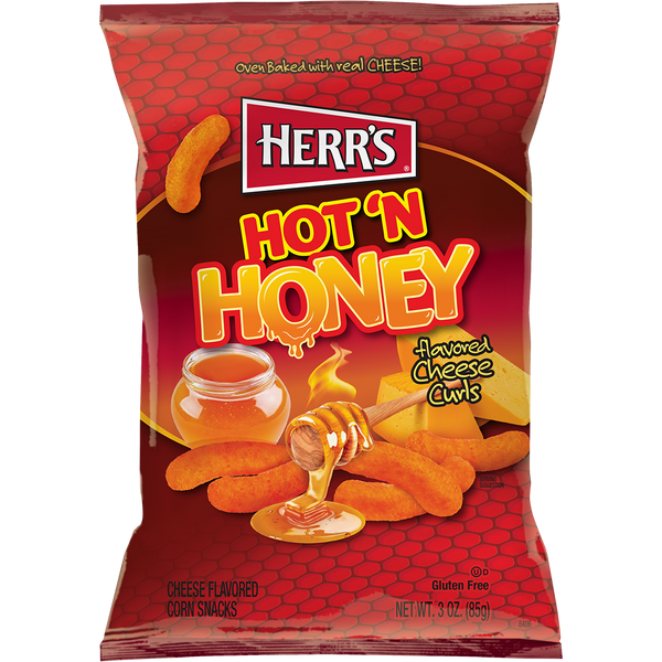 Herr's Hot N' Honey Cheese Curls 3 Oz. Bag