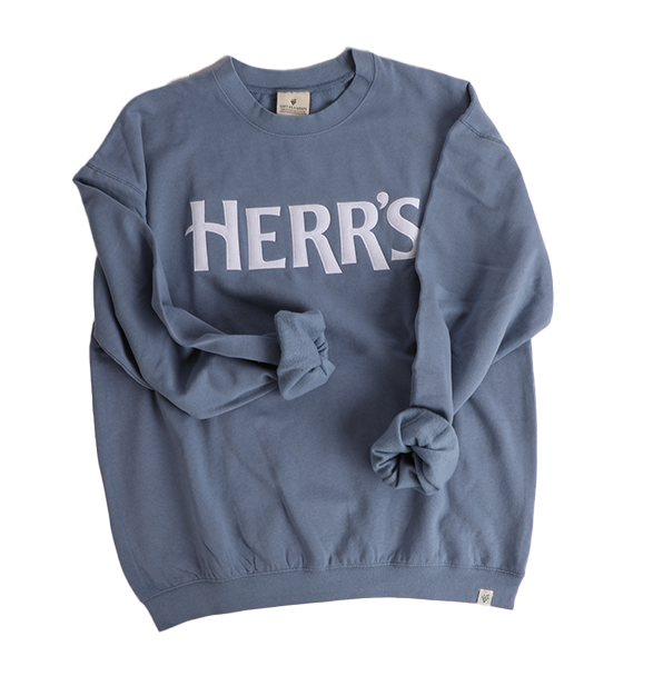 Herr's Logo Crewneck Sweatshirt Blue