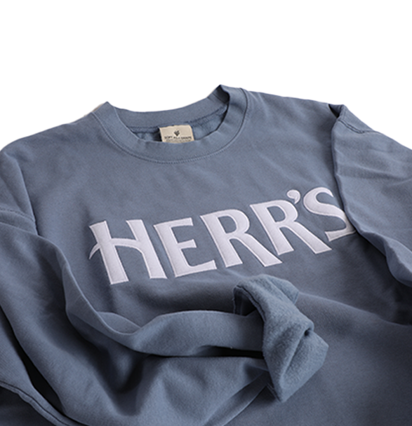 Herr's Logo Crewneck Sweatshirt Blue