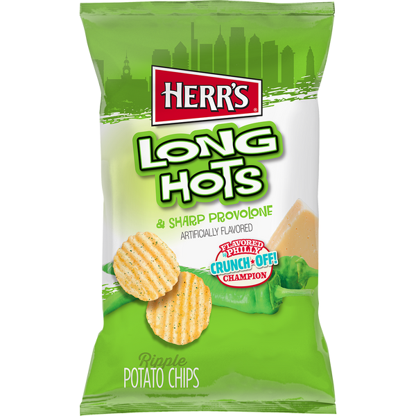 Herr's Long Hots & Sharp Provolone Ripple Potato Chips