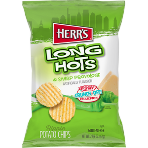 Long Hots & Sharp Provolone Flavored Ripple Chips