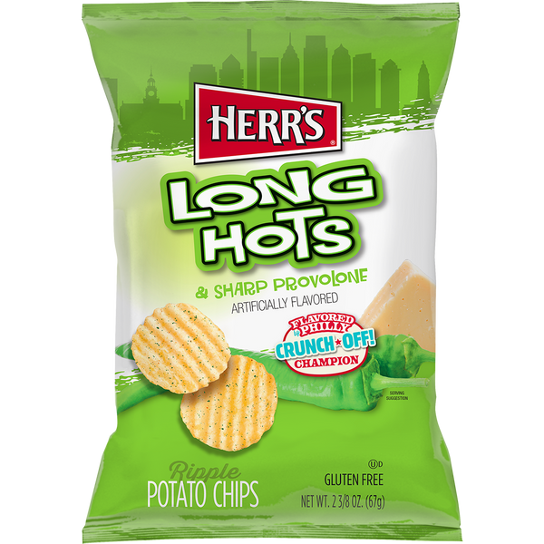 Herr's Long Hots and Sharp Provolone Flavored Chips