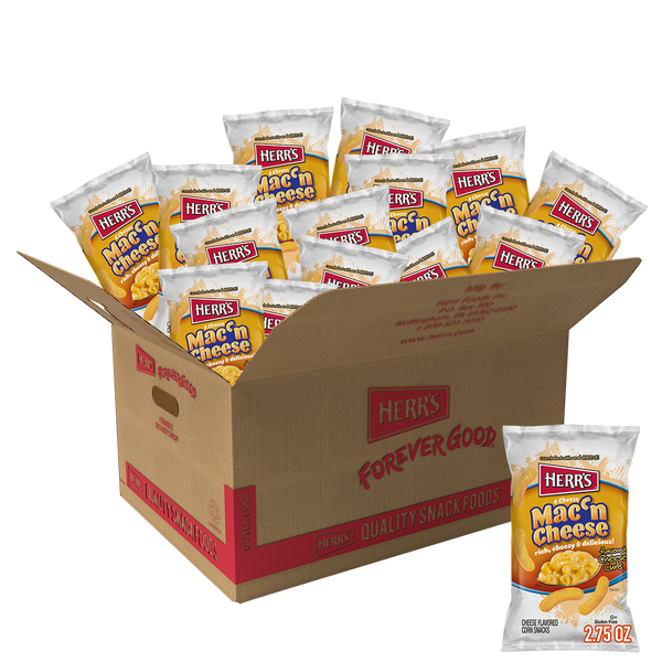 Herr's Mac 'N Cheese Curls 2.75oz bag 20ct case