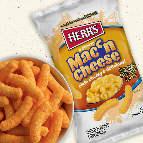 Herr's Mac 'N Cheese Curls bowl