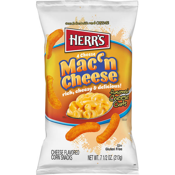 Herr's Mac 'N Cheese Curls 7.5oz bag