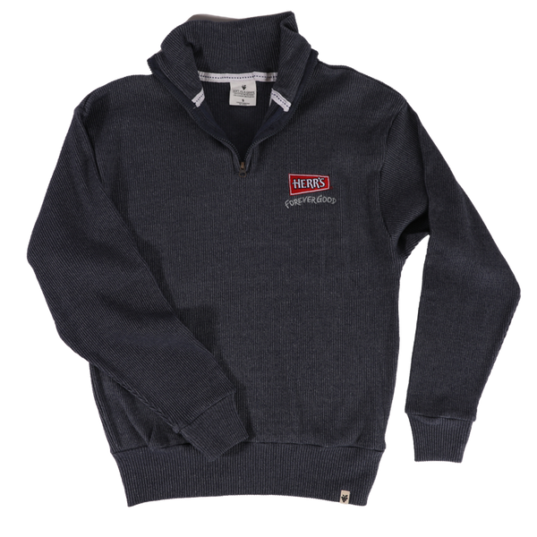 Herr's Men's 1/4 Zip Rib Mock Sweater