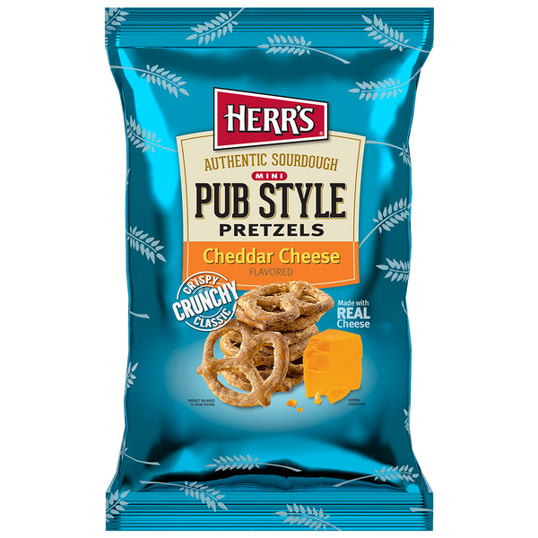 Herr's Cheddar Cheese Flavored Mini Pub Style Pretzels