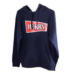 Herr's Navy Hoodie With Red Logo