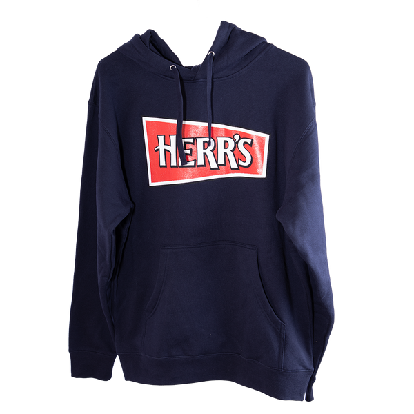 Herr's Navy Hoodie With Red Logo
