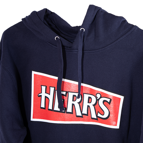 Herr's Navy Hoodie With Red Logo