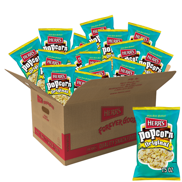 Herr's Original Popcorn 1.5oz bag case