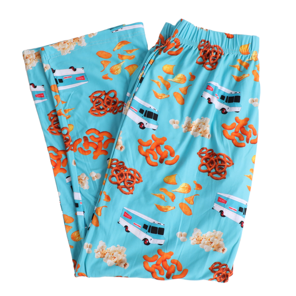 Herr's PJ Pants - Light Blue With Snacks & Trucks