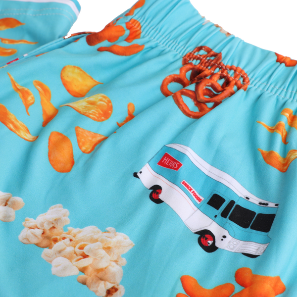 Herr's PJ Pants - Light Blue With Snacks & Trucks