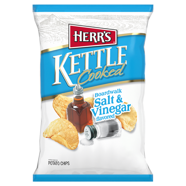 Herr's Salt & Vinegar Kettle Cooked Potato Chips