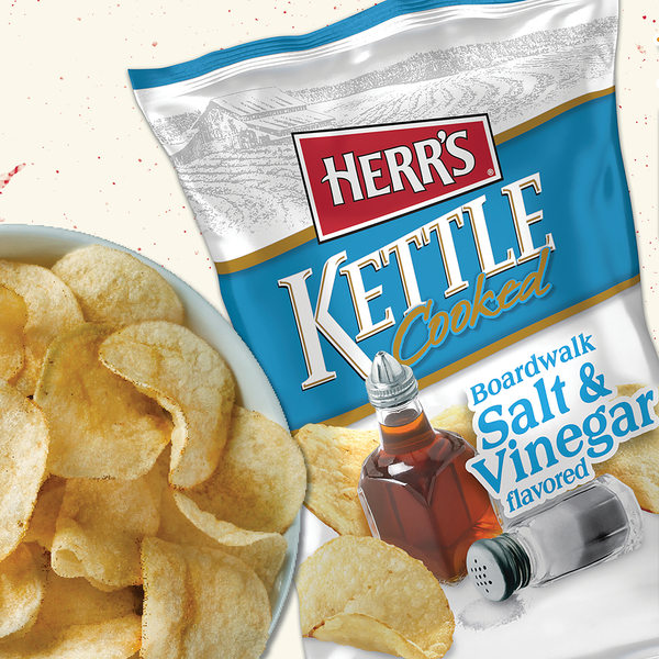 Herr's Boardwalk Salt & Vinegar Kettle Cooked Potato Chips lifestyle