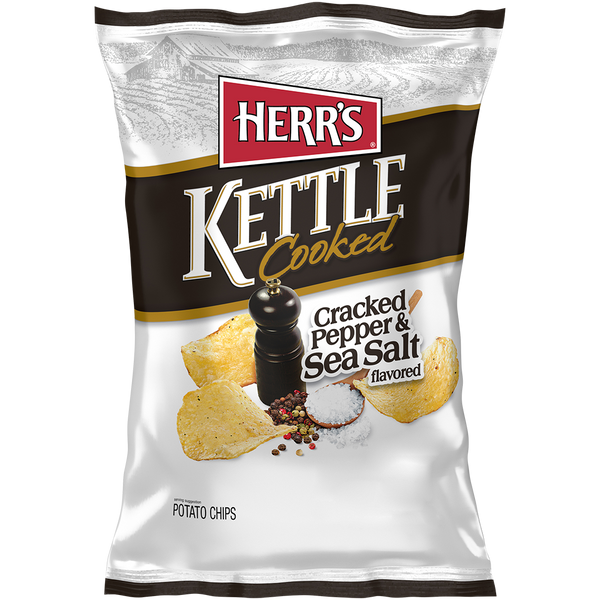Herr's Cracked Pepper & Sea Salt Kettle Cooked Potato Chips