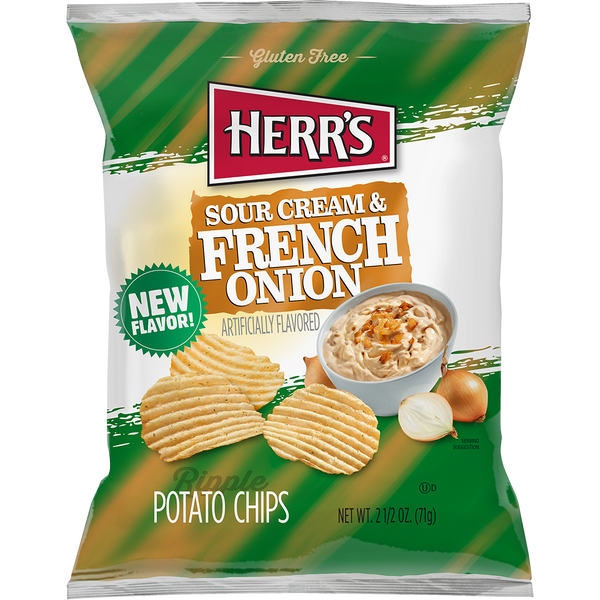 Herr's Sour Cream and French Onion Flavored Chips 2.5oz