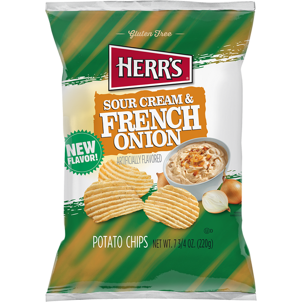 Herr's Sour Cream and French Onion Flavored Chips 7.5oz
