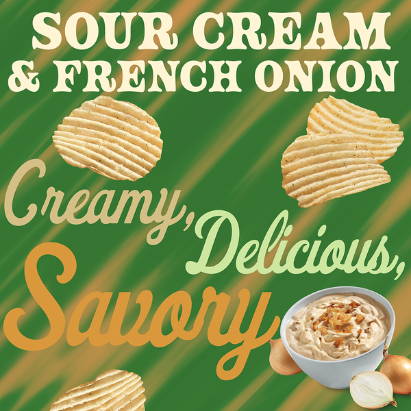 Herr's Sour Cream and French Onion Flavored Chips 7.5oz flavor