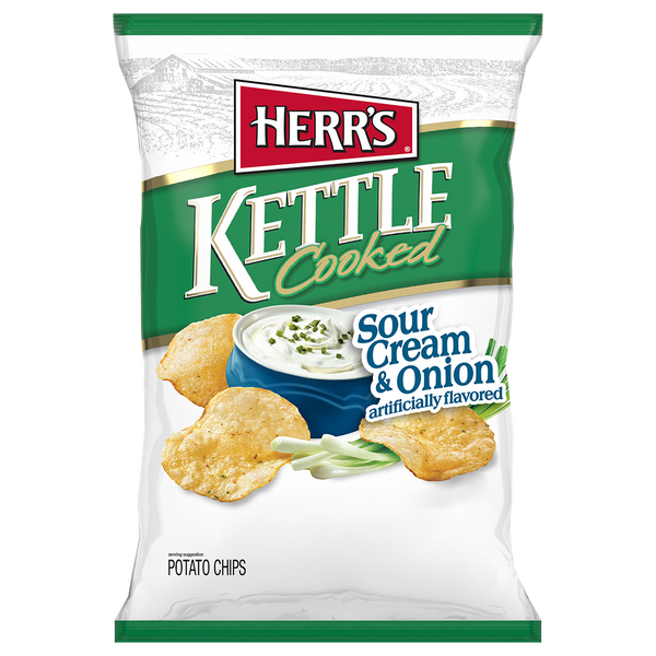 Herr's Sour Cream & Onion Kettle Cooked Potato Chips