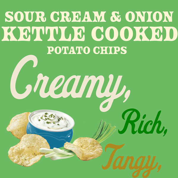 Herr's Sour Cream and Onion Kettle Cooked Potato Chips flavor
