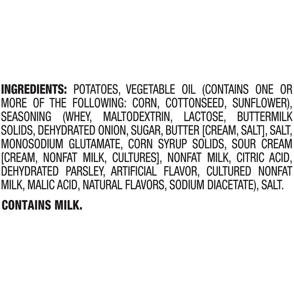 Herr's Sour Cream and Onion Kettle Cooked Potato Chips ingredients